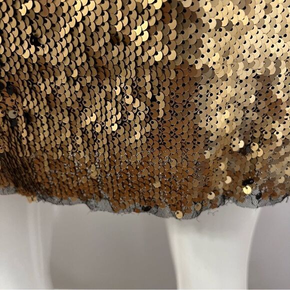 ‎Romeo & Juliet Couture Gold Sequin Skirt - M - Picture 12 of 12